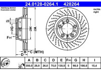 Bromsskiva 24.0128-0264.1 ATE