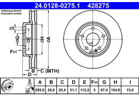 Bromsskiva 24.0128-0275.1 ATE
