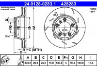 Bromsskiva 24.0128-0283.1 ATE