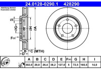 Bromsskiva 24.0128-0290.1 ATE