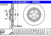 Bromsskiva 24.0128-0291.1 ATE