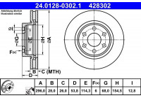 Bromsskiva 24.0128-0302.1 ATE