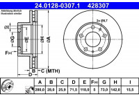 Bromsskiva 24.0128-0307.1 ATE