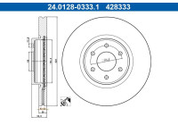 Bromsskiva 24.0128-0333.1 ATE