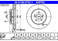 Bromsskiva 24.0128-0753.1 ATE