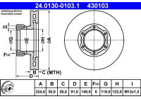 Bromsskiva 24.0130-0103.1 ATE