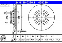 Bromsskiva 24.0130-0220.1 ATE