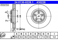 Bromsskiva 24.0130-0226.1 ATE