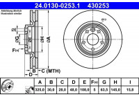 Bromsskiva 24.0130-0253.1 ATE