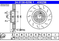 Bromsskiva 24.0130-0256.1 ATE
