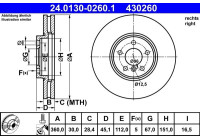Bromsskiva 24.0130-0260.1 ATE