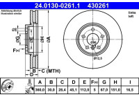 Bromsskiva 24.0130-0261.1 ATE