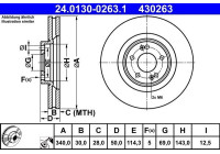 Bromsskiva 24.0130-0263.1 ATE