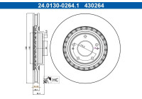 Bromsskiva 24.0130-0264.1 ATE