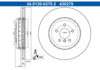 Bromsskiva 24.0130-0270.2 ATE