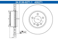 Bromsskiva 24.0130-0271.1 ATE
