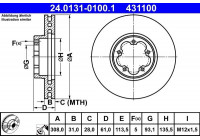 Bromsskiva 24.0131-0100.1 ATE