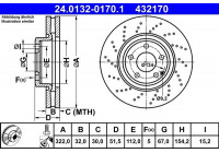 Bromsskiva 24.0132-0170.1 ATE