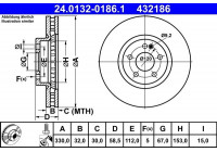 Bromsskiva 24.0132-0186.1 ATE