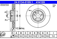 Bromsskiva 24.0134-0109.1 ATE