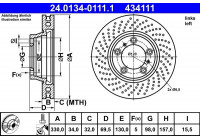 Bromsskiva 24.0134-0111.1 ATE