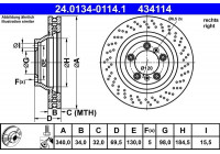 Bromsskiva 24.0134-0114.1 ATE