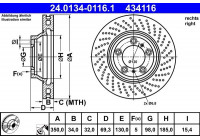 Bromsskiva 24.0134-0116.1 ATE