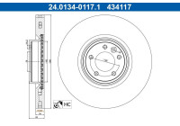 Bromsskiva 24.0134-0117.1 ATE