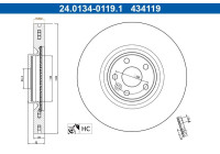 Bromsskiva 24.0134-0119.1 ATE