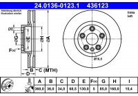 Bromsskiva 24.0136-0123.1 ATE