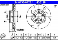 Bromsskiva 24.0136-0128.1 ATE