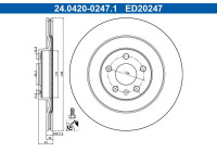 Bromsskiva 24.0420-0247.1 ATE
