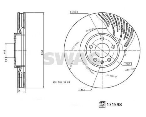 bromsskiva 33100963 Swag, bild 3