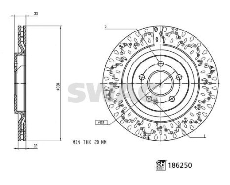 Bromsskiva 33110322 Swag