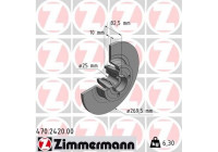 Bromsskiva 470.2420.00 Zimmermann