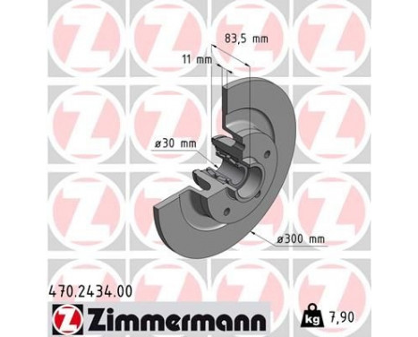 Bromsskiva 470.2434.00 Zimmermann