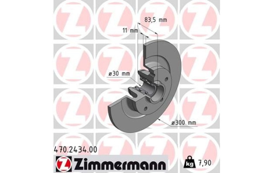 Bromsskiva 470.2434.00 Zimmermann