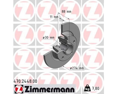 Bromsskiva 470.2448.00 Zimmermann