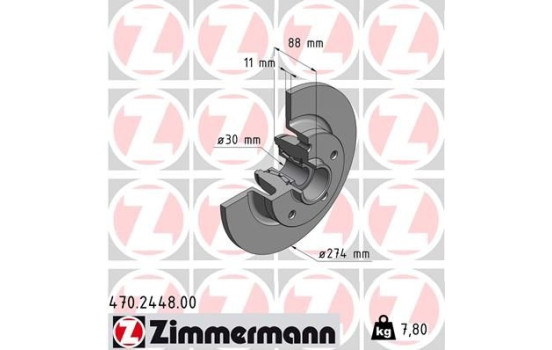 Bromsskiva 470.2448.00 Zimmermann
