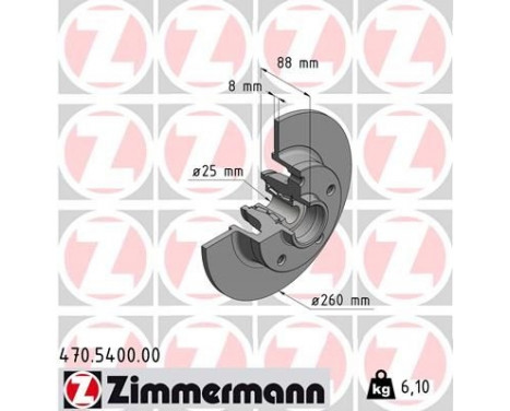 Bromsskiva 470.5400.00 Zimmermann
