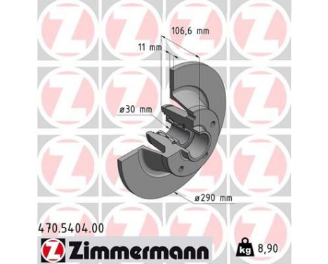 Bromsskiva 470.5404.00 Zimmermann