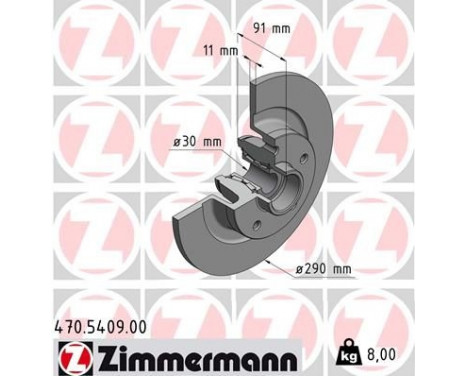 Bromsskiva 470.5409.00 Zimmermann