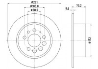 Bromsskiva 8DD 355 100-891 Hella