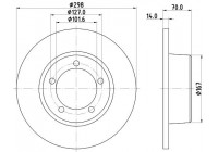 Bromsskiva 8DD 355 101-591 Hella