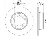 Bromsskiva 8DD 355 103-161 Hella