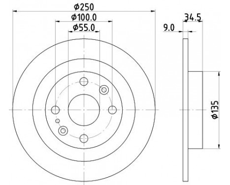 Bromsskiva 8DD 355 103-191 Hella