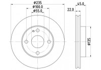 Bromsskiva 8DD 355 104-151 Hella