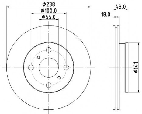 Bromsskiva 8DD 355 104-781 Hella