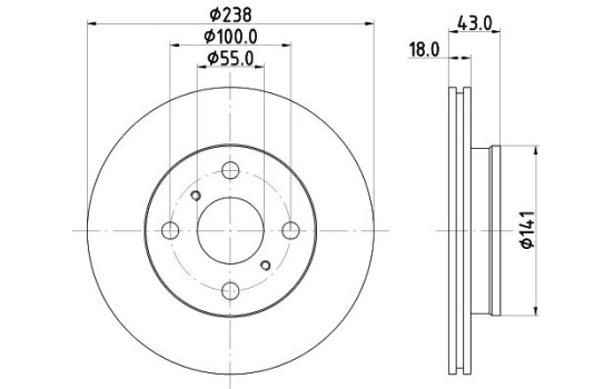 Bromsskiva 8DD 355 104-781 Hella