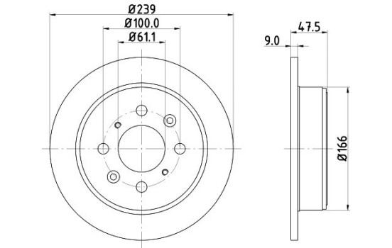 Bromsskiva 8DD 355 104-951 Hella